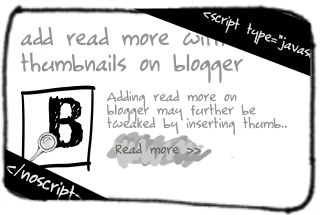 add read more with thumbnails with and without javascript