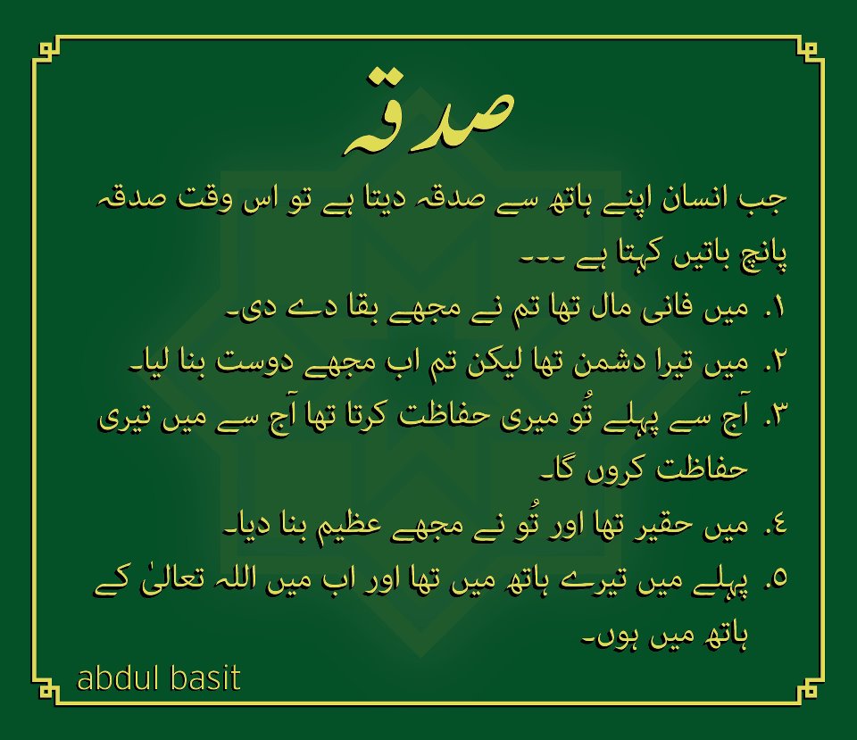 Sadqah says (Read in Urdu) Best Right Way