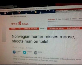 msn news website funny headline gunshot fail