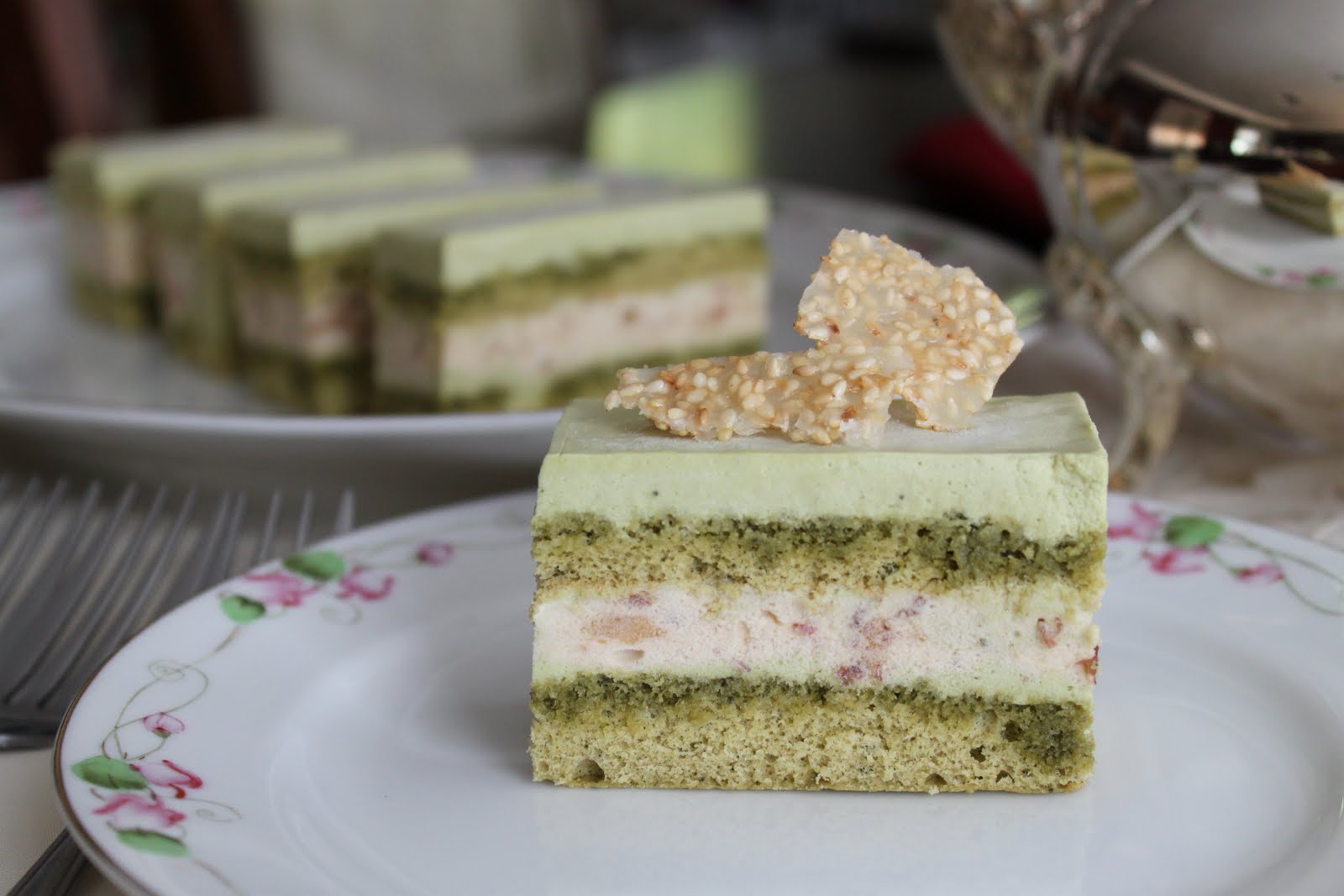 Matcha Red Bean Mousse Cake The Little Epicurean