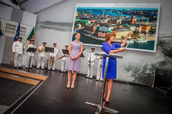 Crown Princess Victoria met with members of Sweden's Team SCA at the Volvo Ocean Race Village in Lisbon