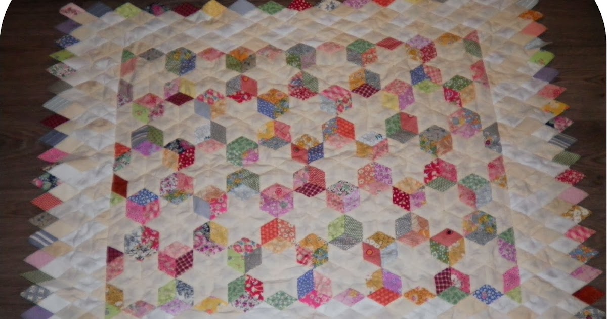 ProsperityStuff Quilts English Paper Piecing VintageInspired Diamonds