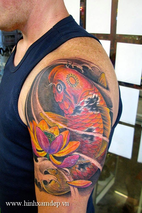 Hình xăm cá chép đẹp - 4