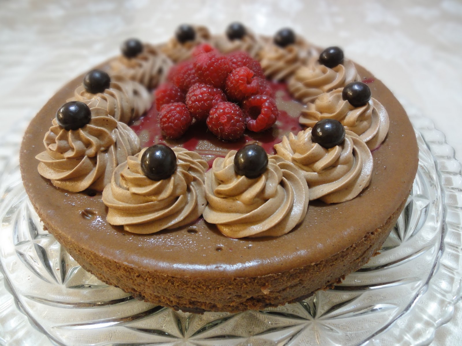 Blog as you Bake Chocolate Mousse Raspberry Cheesecake