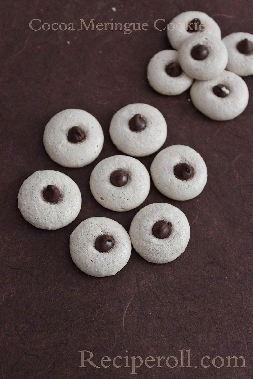 Cocoa Meringue Cookies Egg Whites Cookies