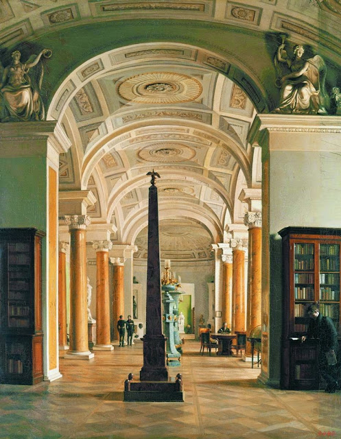 Алексей Тыранов. Перспективный вид Эрмитажной библиотеки. 1826