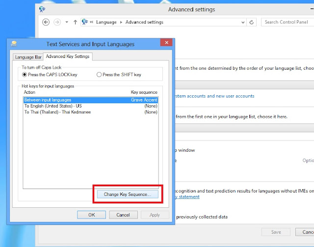Windows 8 วิธีเปลี่ยนภาษา