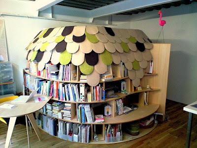 diseño librero dormitorio librero dormitorio 1 Un Diseño de Librero con Dormitorio Incluido