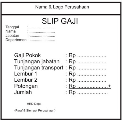 slip gaji format microsoft word klik di sini download contoh slip gaji