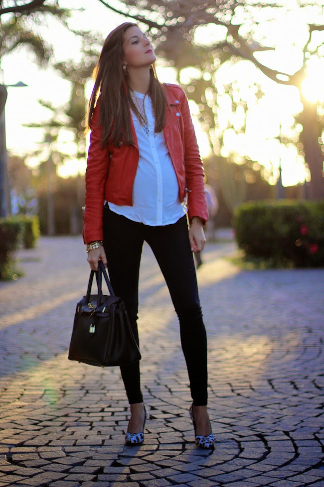 Marilyn's Closet FASHION BLOG Leather red jacket
