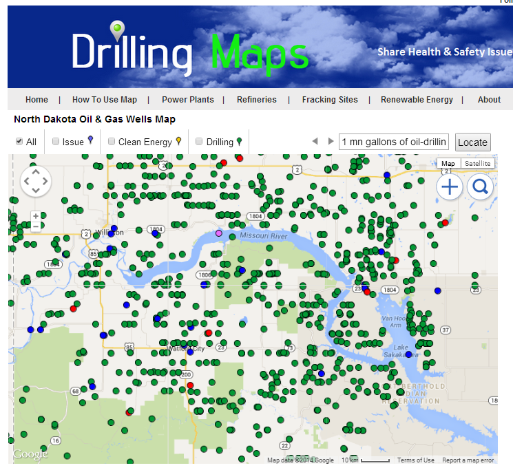 North Dakota Oil Spills Into Missouri River Map