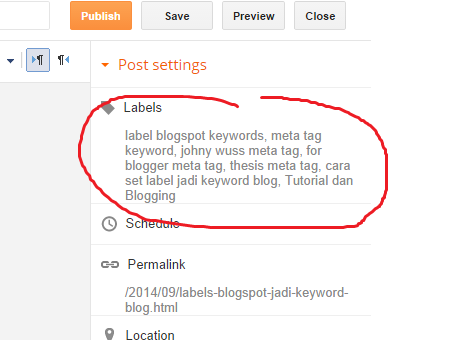 label blogspot keyword