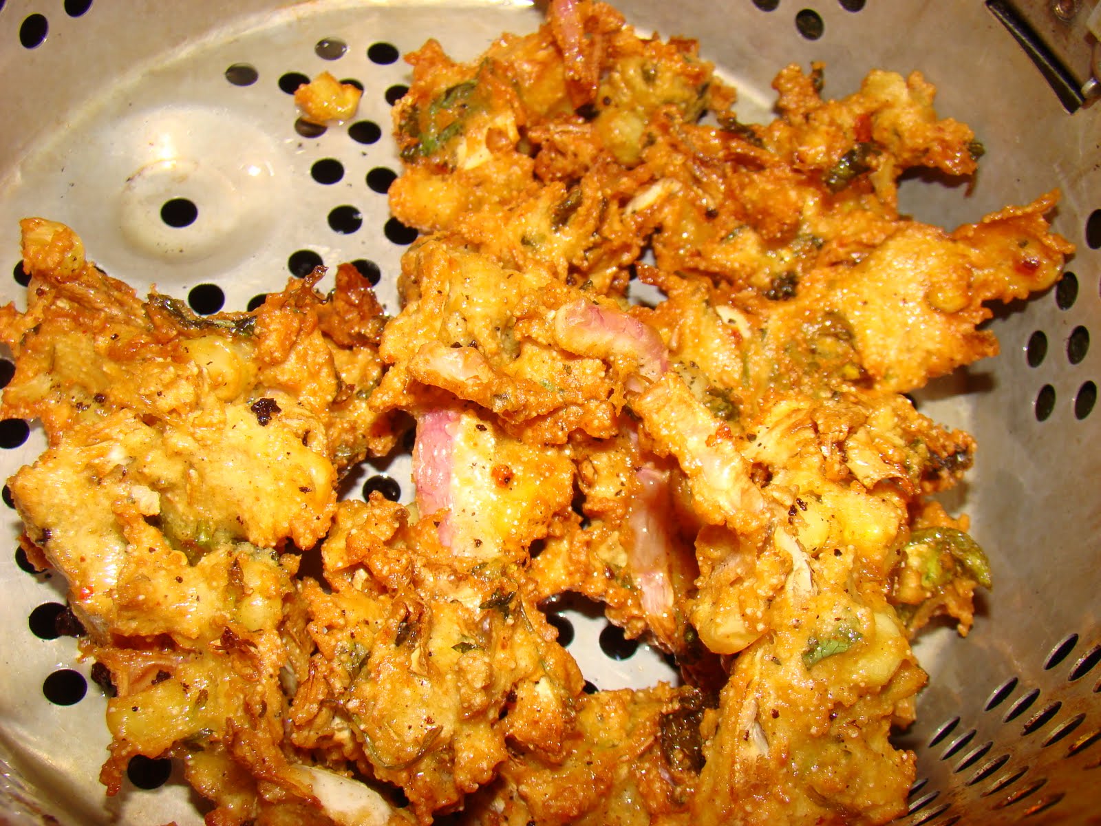 My Favorite Recipes Collection Crispy Cabbage/Onion/Corn Fritters (Bhajia)
