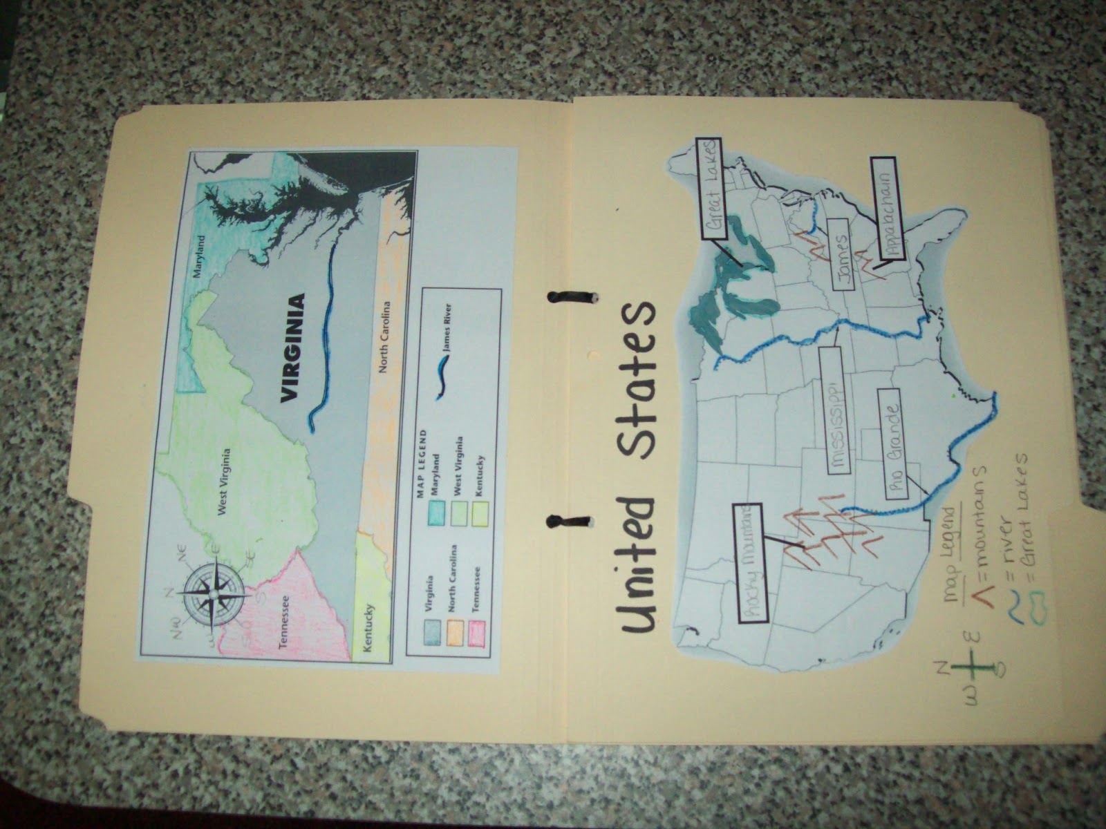 *The Teaching Oasis* VA Geography Lapbook Materials