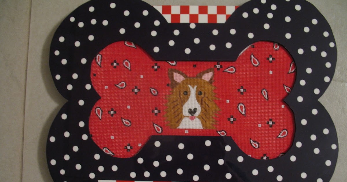 Stitch & Play with Needlepoint Tool Time DOG LEASH HOLDER BY LISA KRAUSE