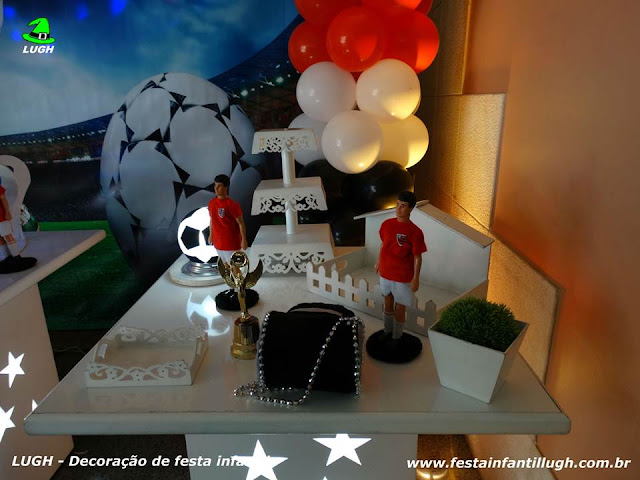 Tema Futebol - Decoração provençal simples - Detalhes imagem 02 Ornamentação infantil Futebol - Festa de aniversário