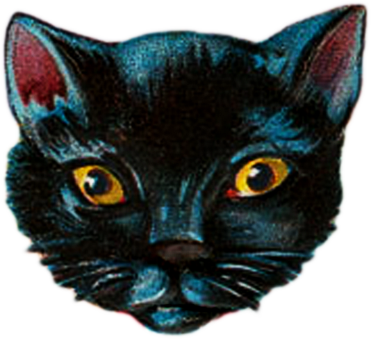 Printable cat template halloween templates face stencils pumpkin printablee mask via FREE ViNTaGE DiGiTaL STaMPS: Free Vintage Printable - Halloween Cat