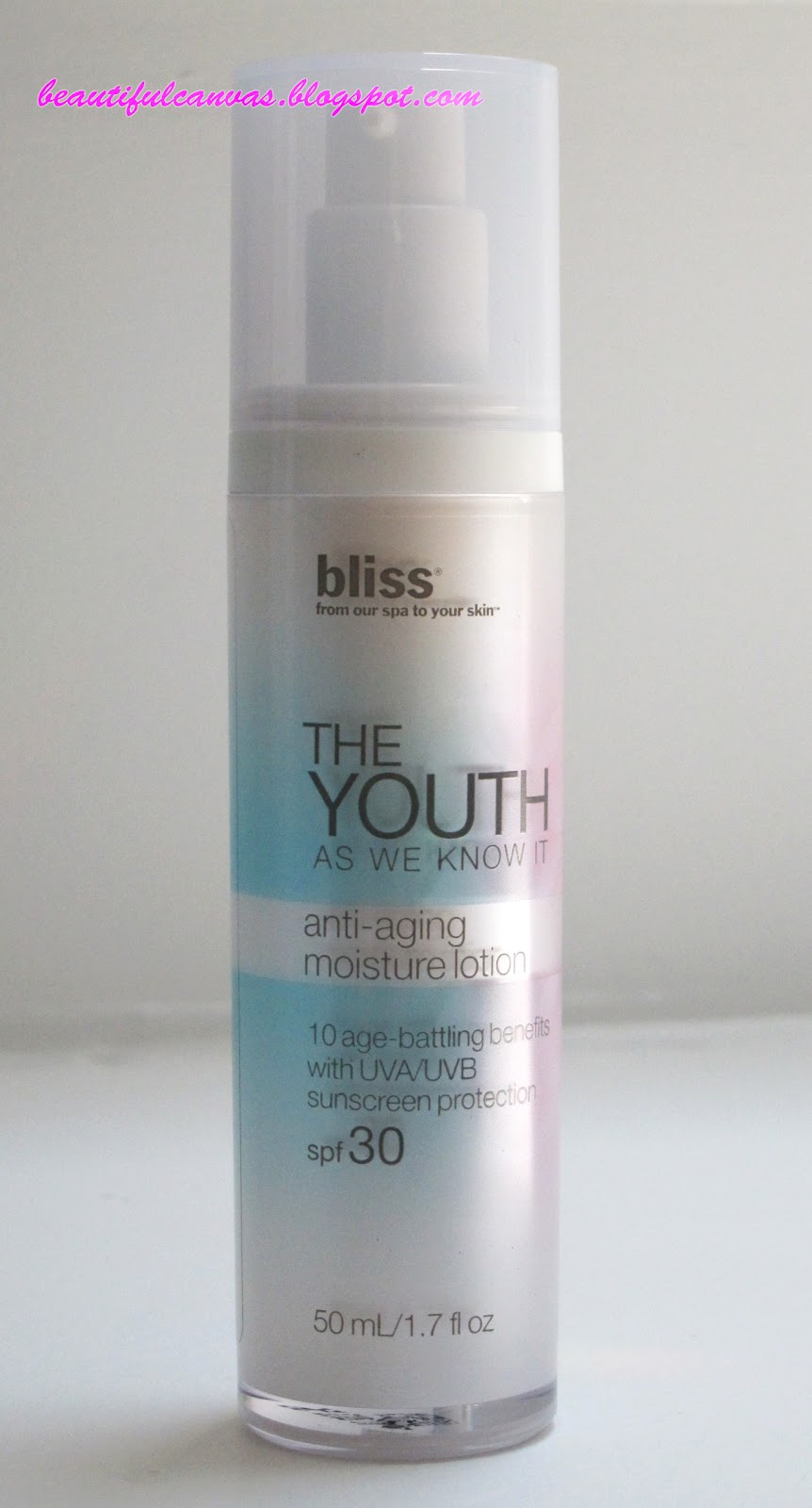 BEAUTIFUL CANVAS Bliss Youth as We Know It Moisturizer SPF 30 Review
