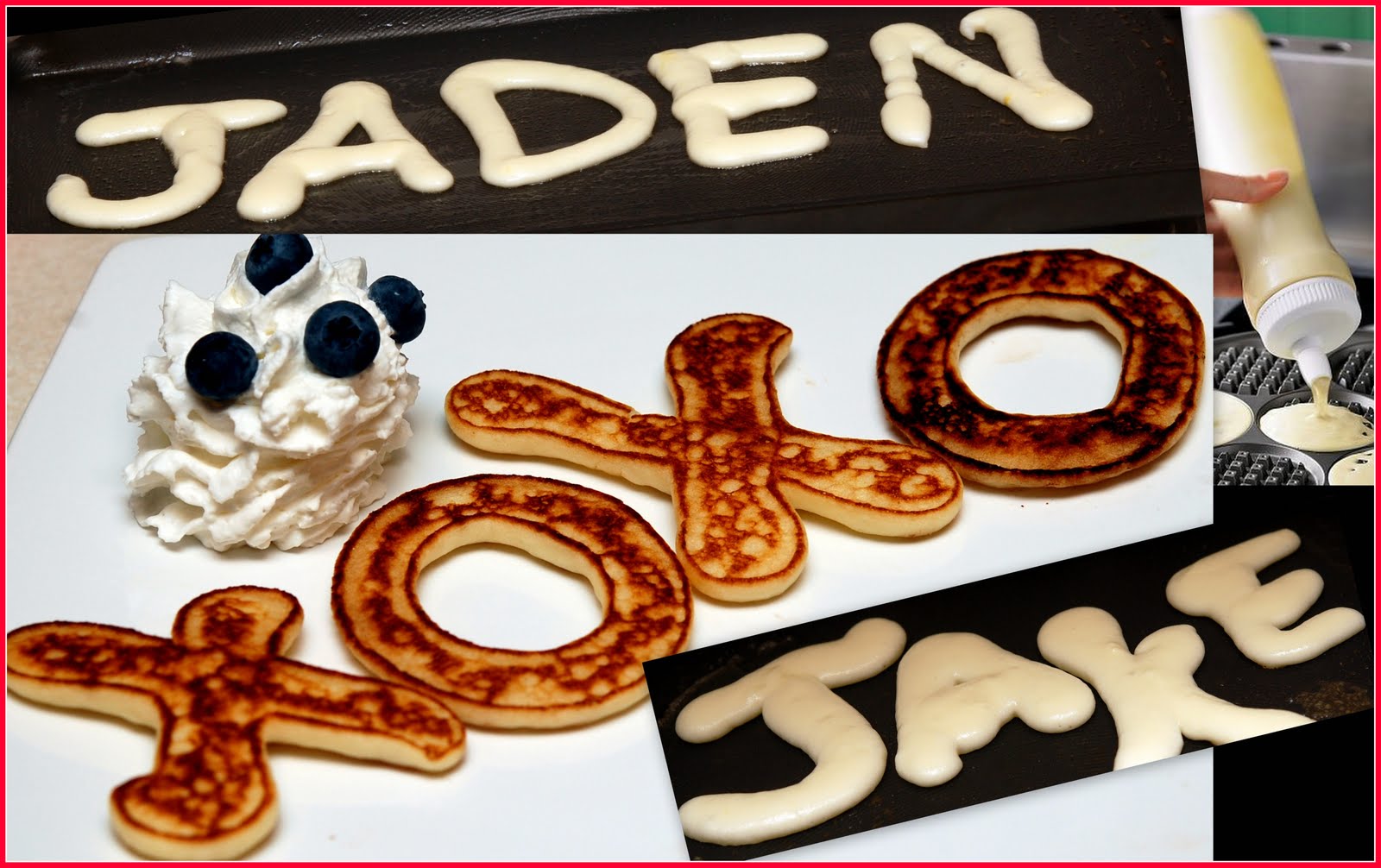 PANCAKE WORDS Hugs and Cookies XOXO