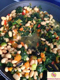 alubias con verduras ecologicas y algas