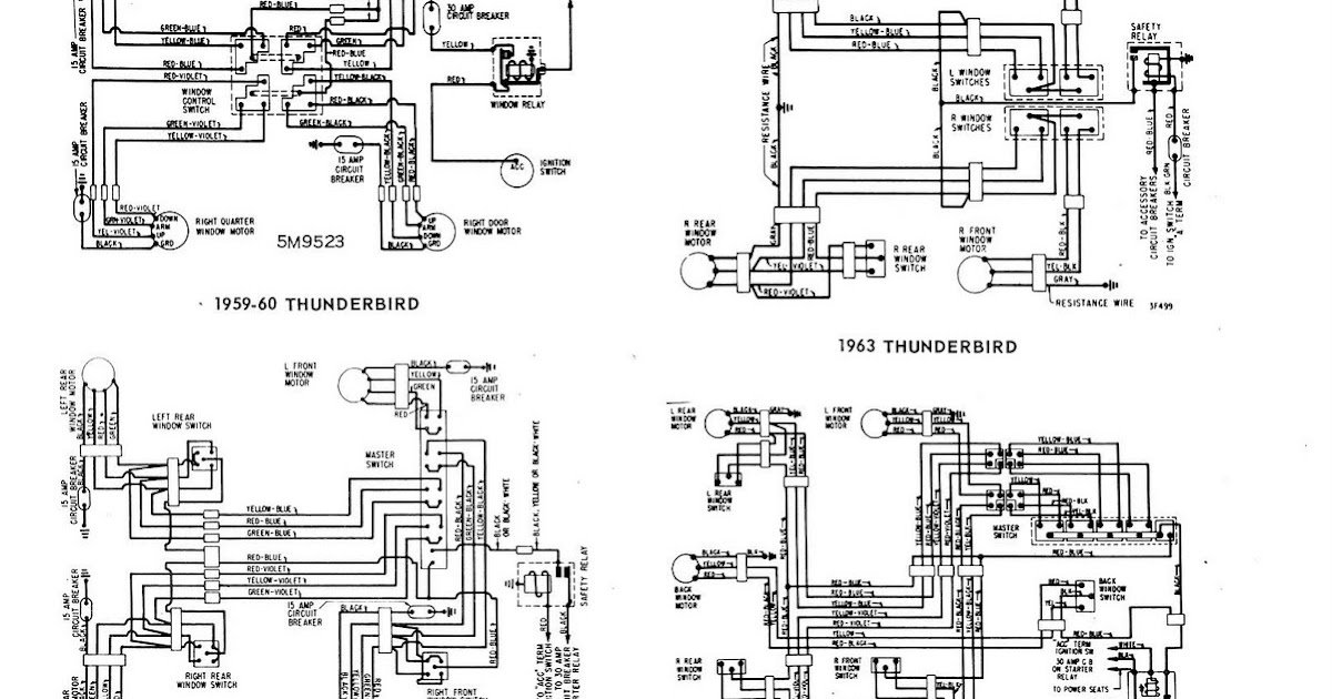 Free Auto Wiring Diagram: 1965 Ford Thunderbird Window Controls Diagram
