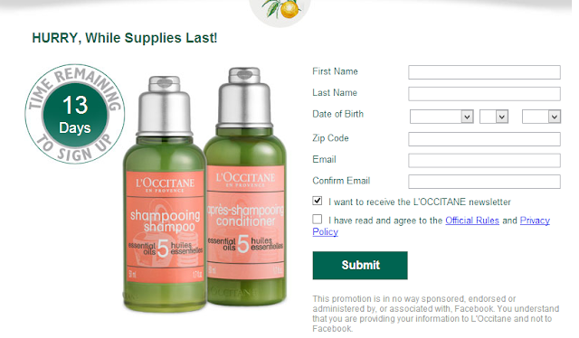 free l'occitane repairing hair duo