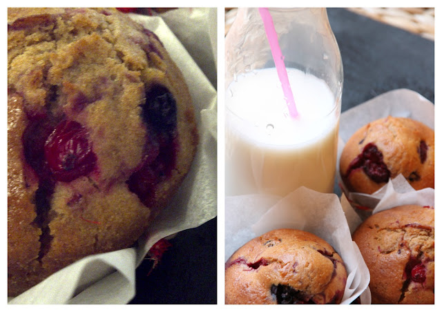 cinnamon and red fruits muffins muffins
