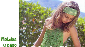 Vestido para ir a la playa ~ Moldes y Paso a Paso Crochet