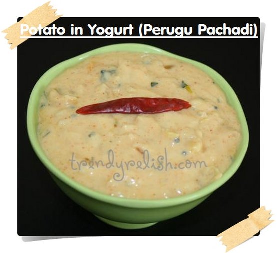 Potato in Yogurt (Potato Perugu Pachadi)