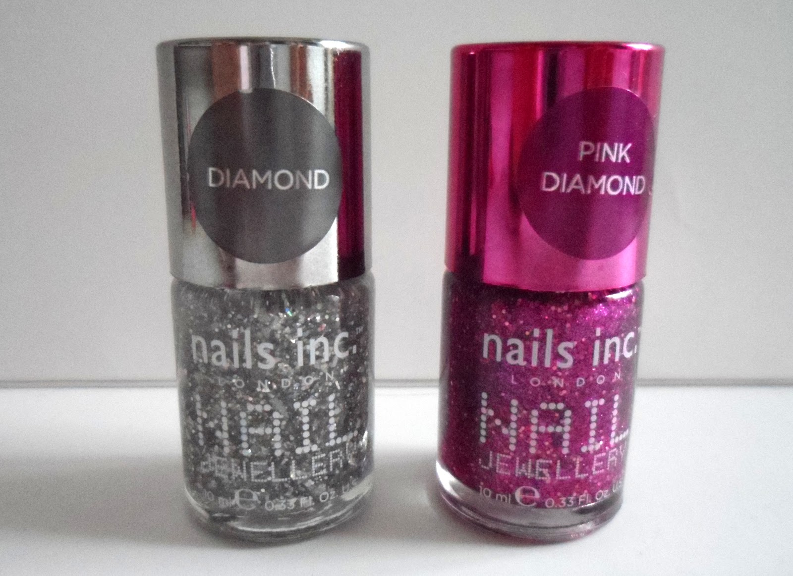This is the diamond and pink diamond polish from the new Nail Jewellery