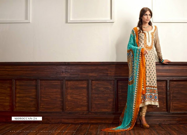 Zaheer Abbas Eid Lawn 2013 By Shariq Textiles