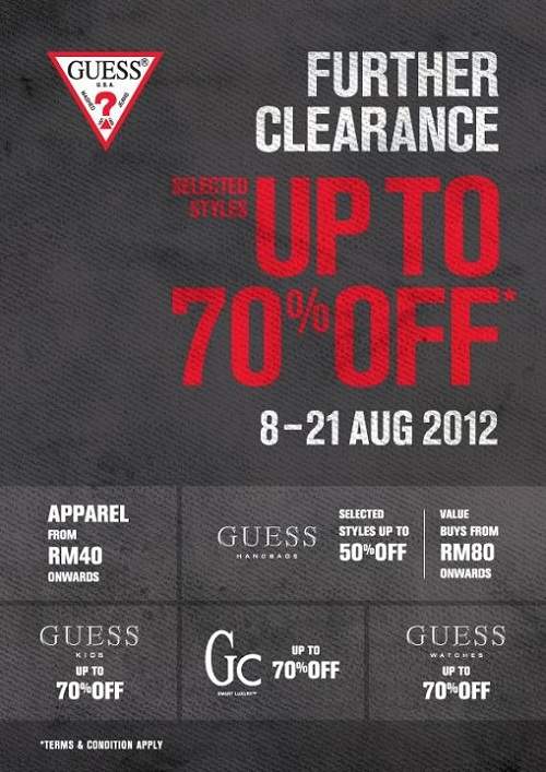 GUESS Further Clearance Sale & Promotion Sales nonstop