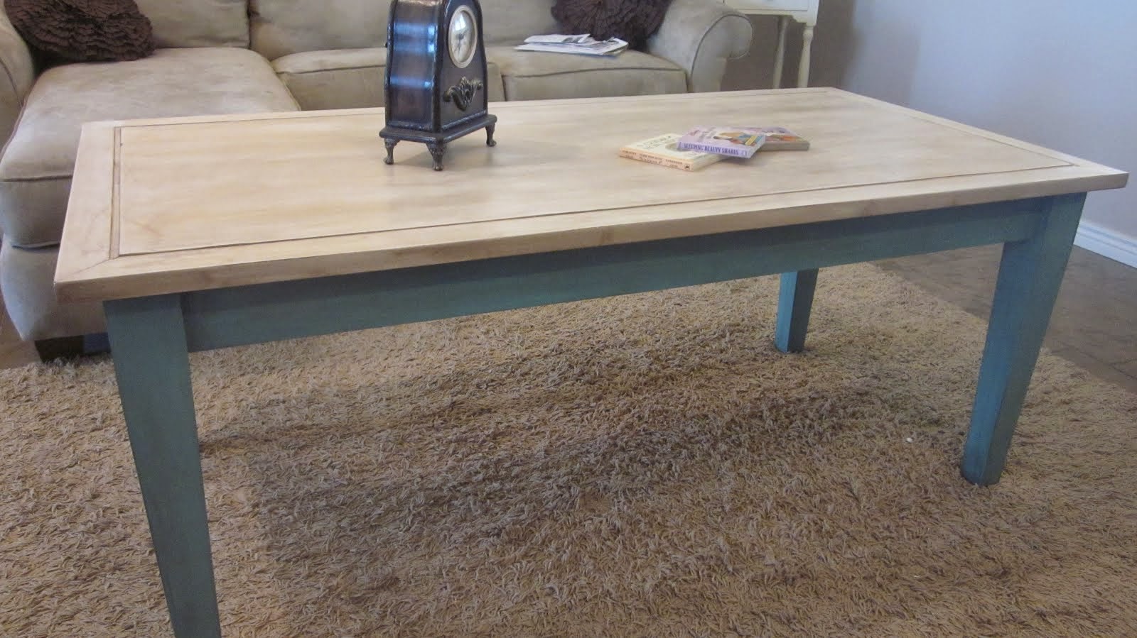 My Rustic Relics Blue oval coffee table