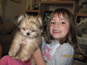 Peanut (10wks) and my granddaughter Lillian