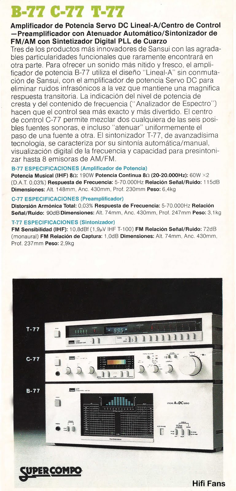 Catálogos,catálogos,catálogos... - Página 3 Sansui+B-77+C-77+T-77