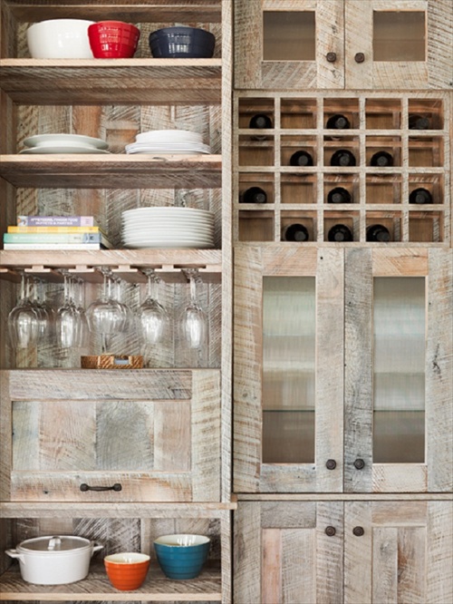Pallet Wood Kitchen Cabinets