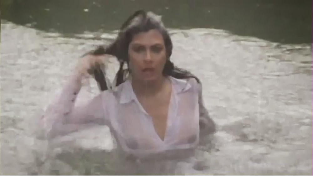 Kimi Katkar see thru Wet White Shirt from Tarzan movie | Filmybol.com