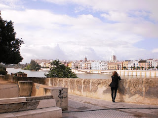 sevilla, river, ponte isabel II, dawn