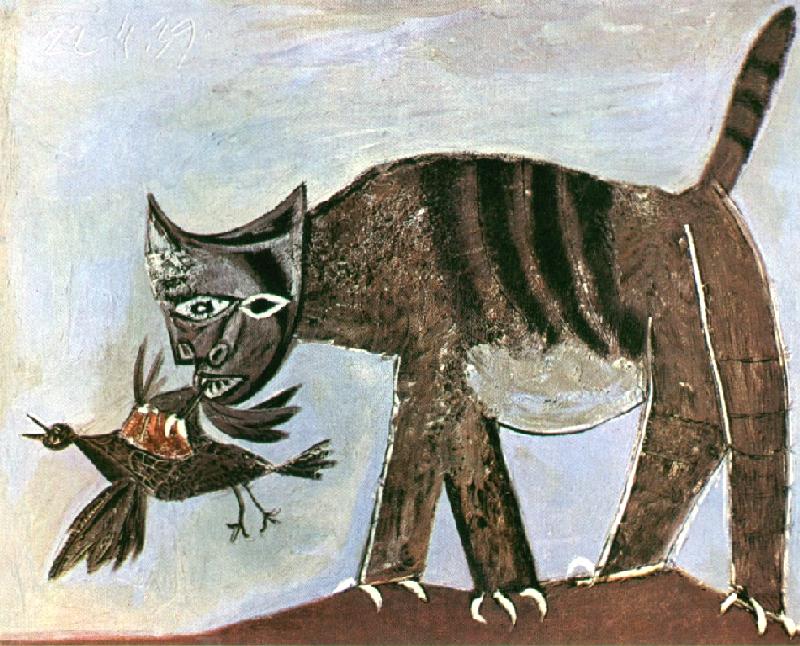 Pablo Picasso Cat Eating a Bird (1939) r/museum