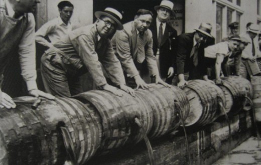 Disposing Of Alcohol During Prohibition 1930s Vintage