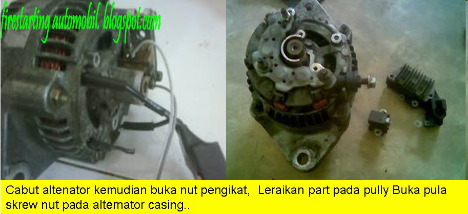 Fire Starting Automobil Masalah Alternator Kereta