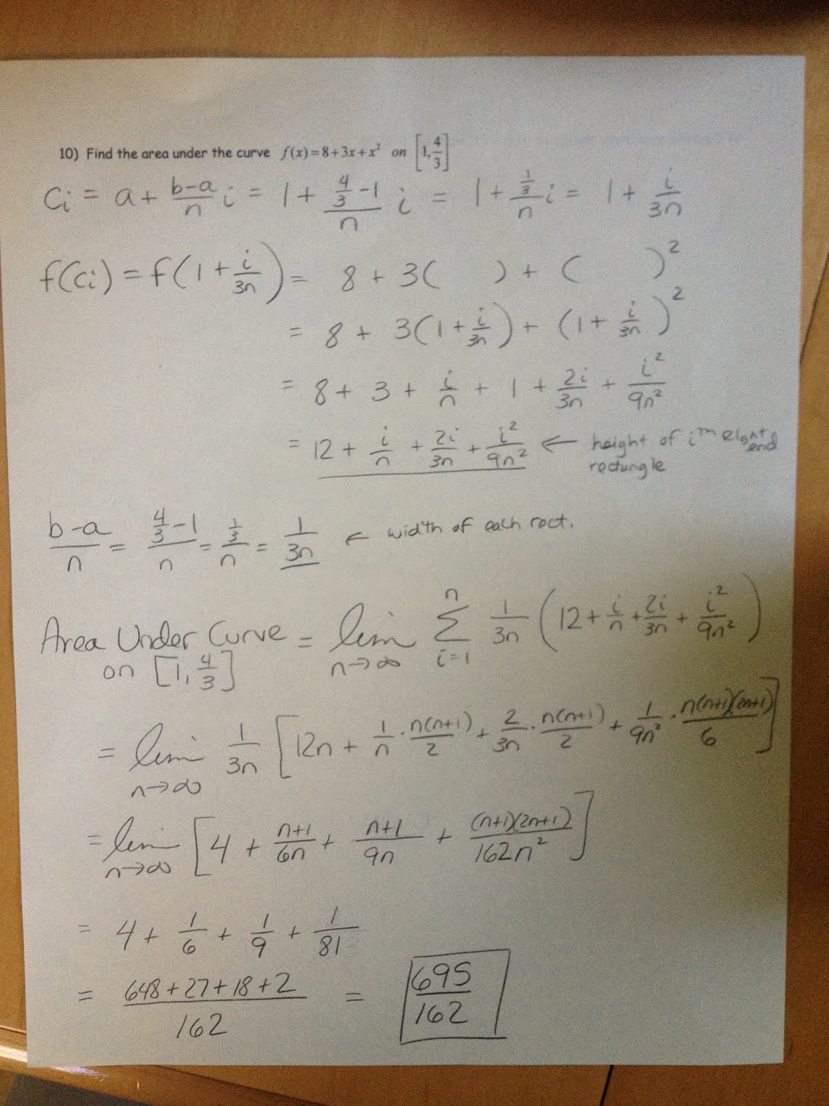 worksheet Riemann Sum Worksheet mrs lurz 2016 04 17 please complete review sheet on finding area using limit process riemann sums solutions can be found below quiz tomorrow the process