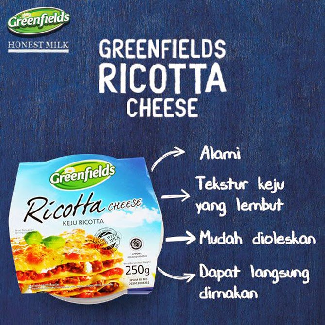 Greenfields Indonesia present New Product Ricotta Cheese