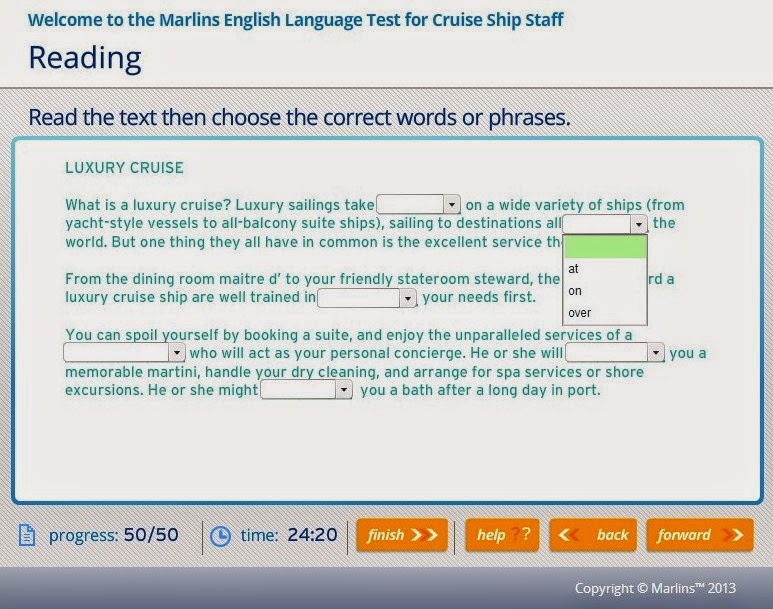Marlins English Test Marlins English Test