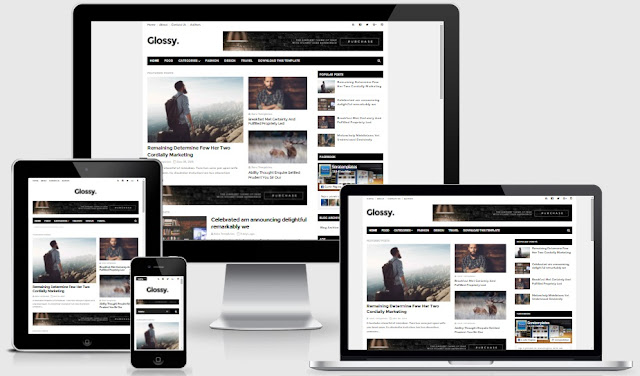 Glossy blogger template