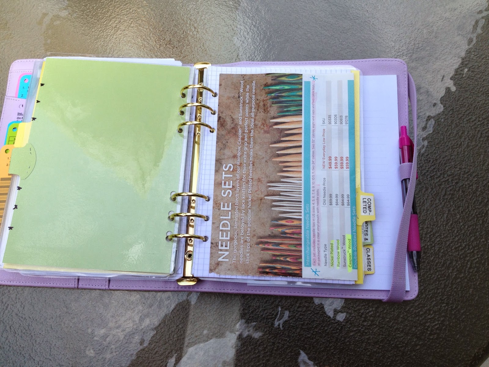 I'm a Filo Freak Knitting Binder Using My A5 Kikki K Lilac Binder