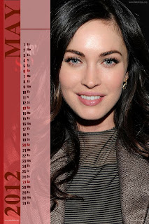 Megan Fox Desktop Calendar 2012