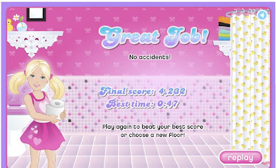 barbie potty race game