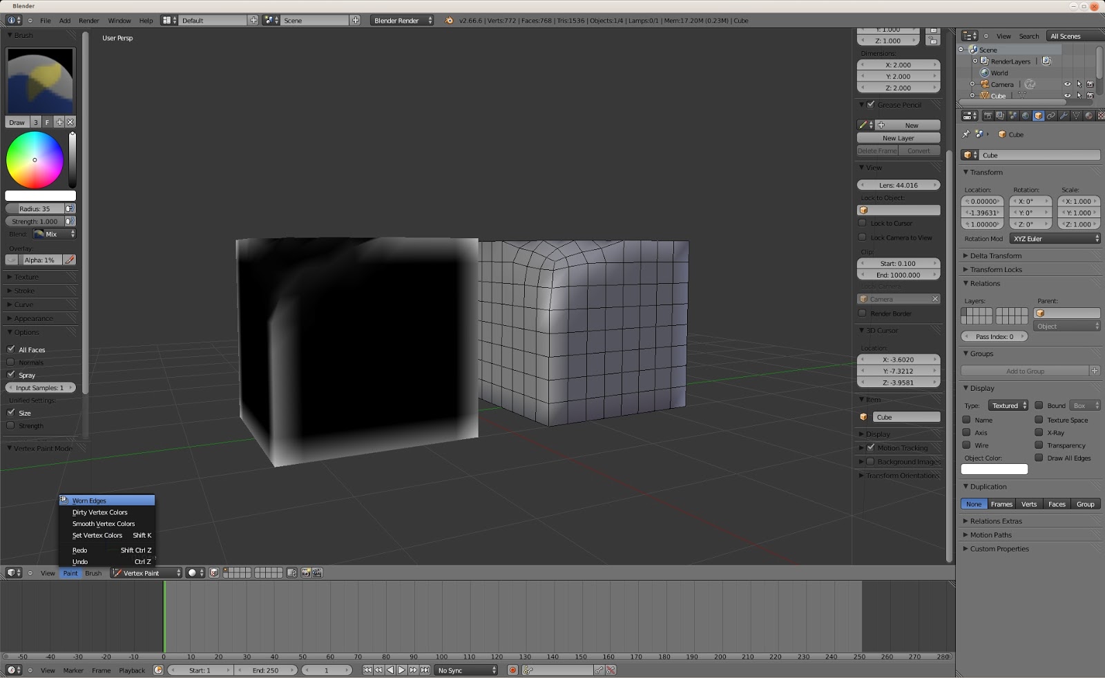 Oscurart I d&da Blender Addon Worn Edges Bordes Desgastados.