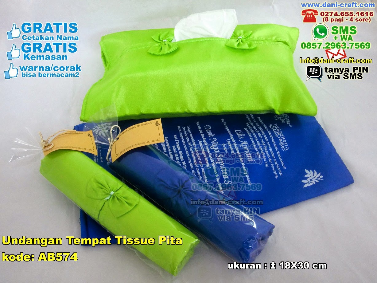 Undangan Tempat Tissue Pita Souvenir Pernikahan